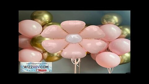 Pink Daisy Foil Balloon with Baby Pink Number/Heart Balloons Set for Happy Review