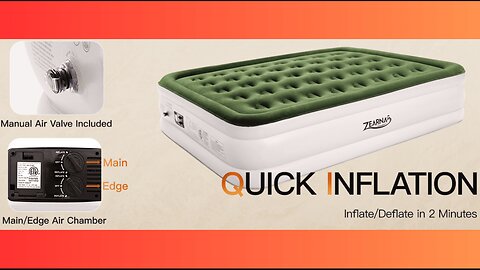 Air Mattress with Built in Pump - Upgraded Twin Blow Up Mattress