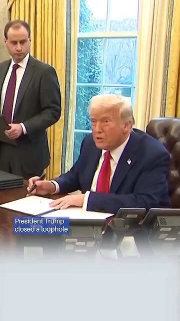 Captioned - Trump signed the executive order to halt Temu and Shien