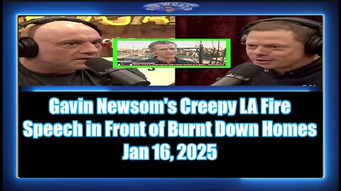 Gavin Newsom's Creepy LA Fire Speech in Front of Burnt Down Homes