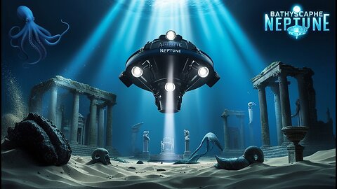 Bathyscaphe Neptune under the ocean, discovers the ancient city of the sunken Atlantis.