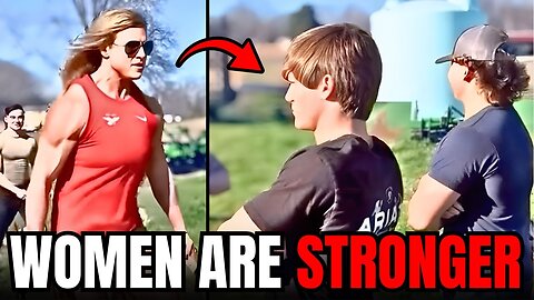 Female Bodybuilders INSTANTLY REGRET Challenging 16 Year Old Farmers