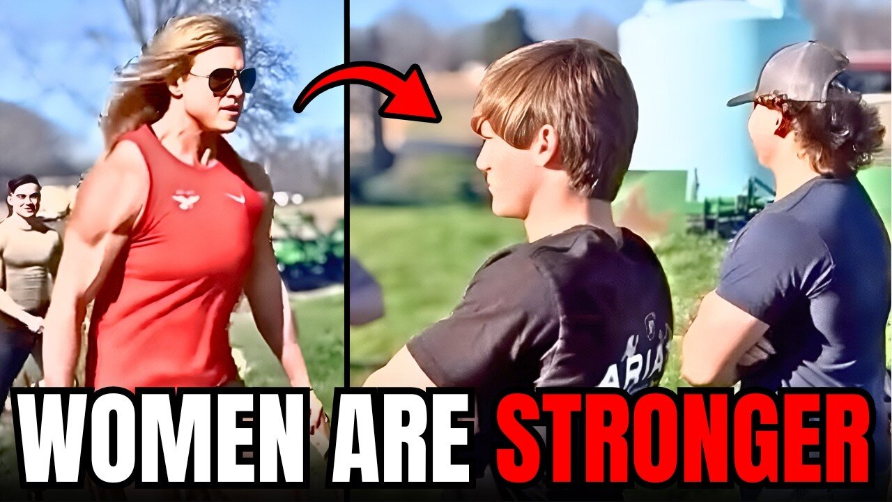 Female Bodybuilders INSTANTLY REGRET Challenging 16 Year Old Farmers