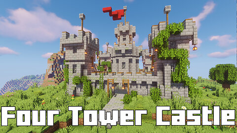 Minecraft Four Tower Castle - Majestic Fortress Build