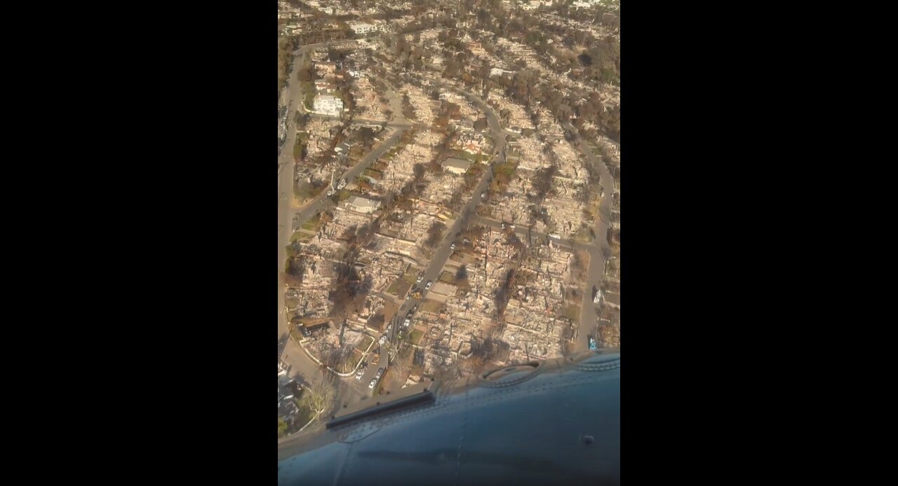 President Trump’s view from Marine One prior to landing in California