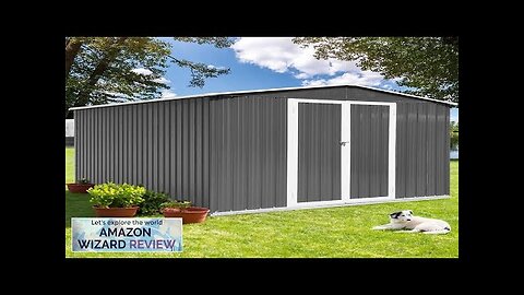 Evedy 10x12 FT Outdoor Storage ShedLarge Metal Shed with Sloping Roof Review