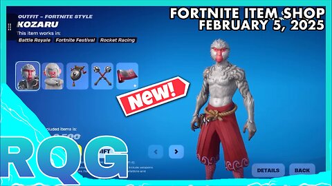 “NEW” KOZARU SKIN+ICON EMOTE!! FORTNITE ITEM SHOP (February 5, 2025)