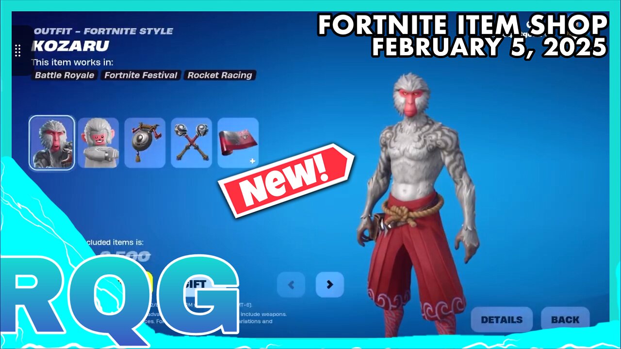 “NEW” KOZARU SKIN+ICON EMOTE!! FORTNITE ITEM SHOP (February 5, 2025)