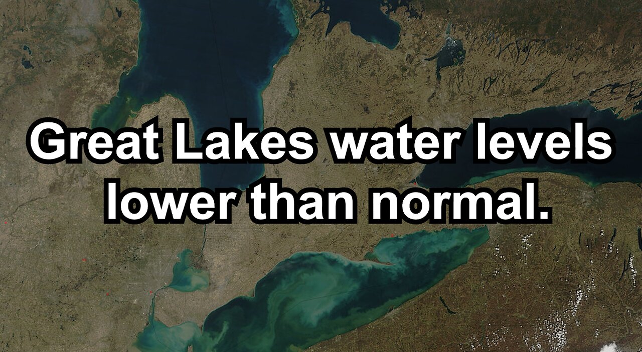 Great Lakes water levels lower than normal.