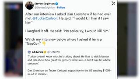 Reporter Who Caught RINO Dan Crenshaw On Video Reveals Further Severity Of Threat To Tucker Carlson!