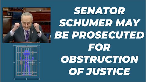 SENATOR SCHUMER MAY BE PROSECUTED FOR OBSTRUCTION OF JUSTICE