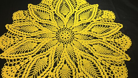 (#C-1215)-(LEFTIES)-(ep. 2/5)-Pineapple Crochet Table Center