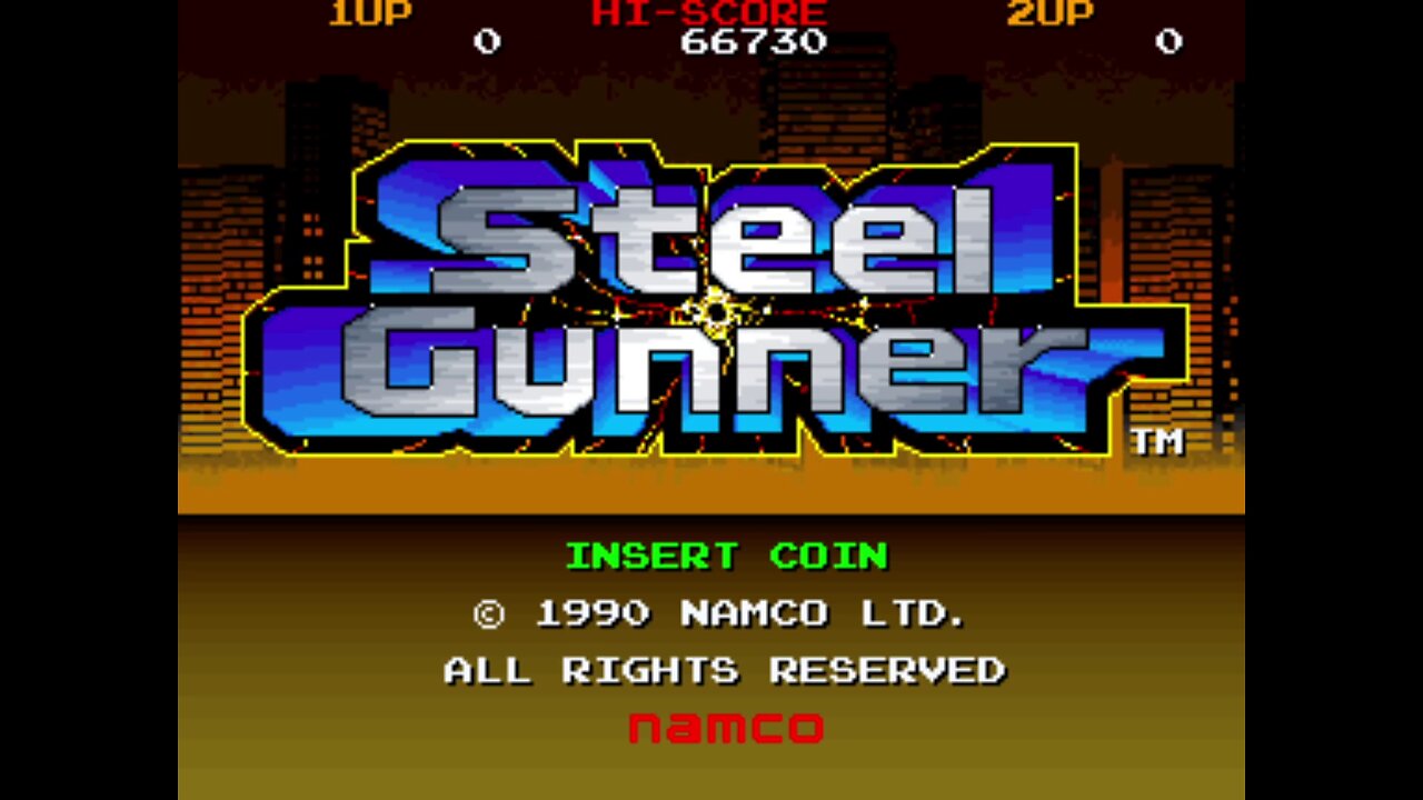 Steel Gunner Arcade Game, Namco 1990, Longplay