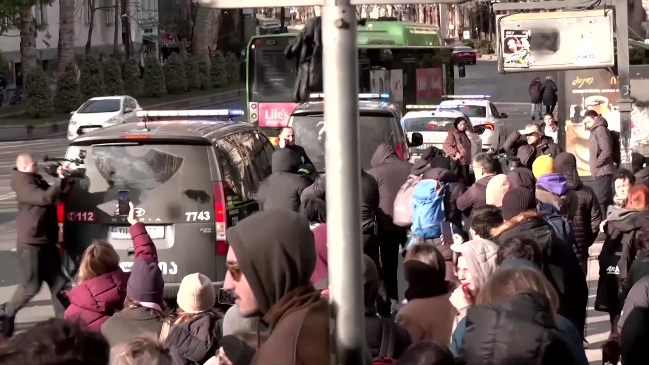 Opposition protesters detained as new Georgian president sworn in