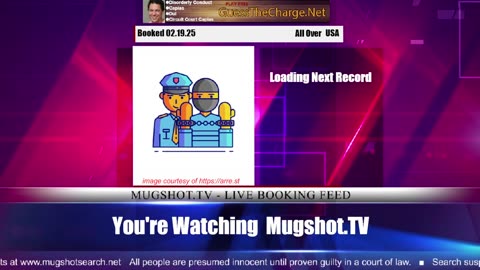 Mugshot TV - Live Arrest Booking Video Stream