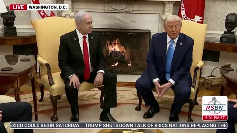 President Trump & Israeli PM Benjamin Netanyahu Meet in the Oval Office - 2-4-25