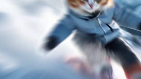 AI Cat Enjoys a Magical Winter Wonderland! 🌨️🐱#AICats #CuteAICats #mqaicatsworld #mq