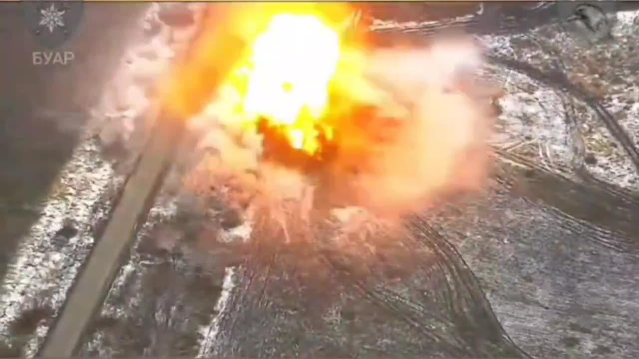 Epic Detonation of a Fully Loaded Russian Grad Launcher