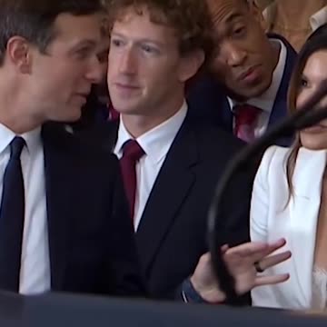 Mark Zuckerberg appears to stare at Lauren Sanchez's chest