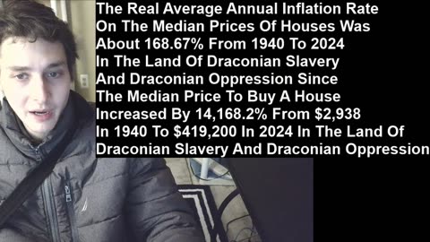 Outtake #540 Of The Real Average Annual Inflation Rate On The Median Prices Of Houses Was About 168%