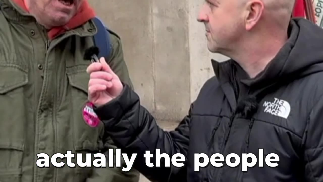 Street Interviews - Activist from Stand Up To Racism explains why everyone right-wing is fascist