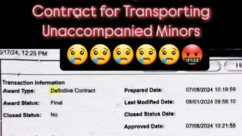 $347M Contract for Transporting Unaccompanied Minors.