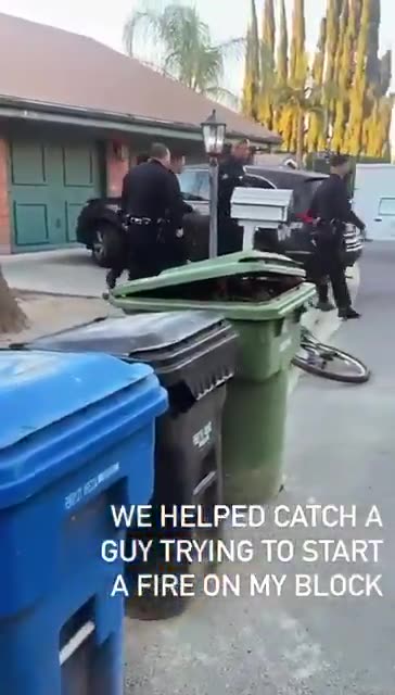 Video of reported arson suspect being arrested in latest LA fire