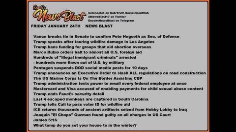 Friday, January 24, 2025 News Blast