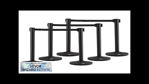 VEVOR Crowd Control Stanchion 6-Pack Crowd Control Barrier Carbon Steel Baking Painted Review