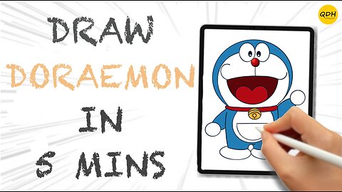 How to Draw Doraemon in 5 minutes...learn with @QuickDrawHabit