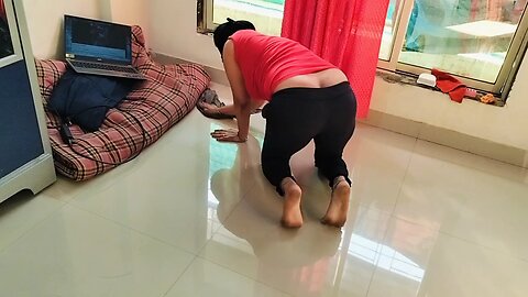 sexy indian girl cleaning vlog