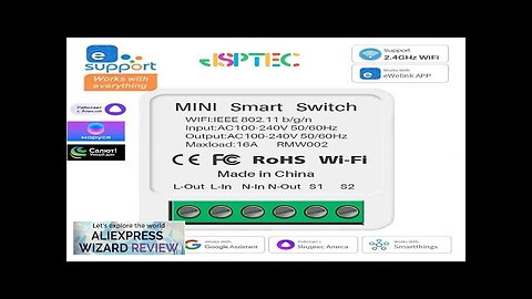 16A EWelink Wifi Switch Mini Smart 2-Way DIY Switches Circuit Breaker Support Review