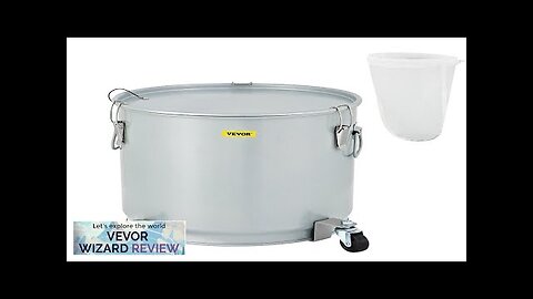 VEVOR Fryer Grease Bucket 15.9 Gal/60 L Coated Carbon Steel Oil Filter Review