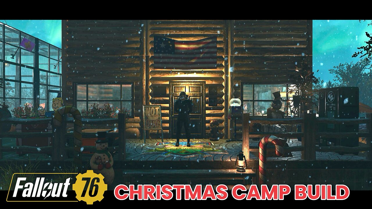 Fallout 76: Ultimate Christmas Camp Build! (Northern Lights + Camp Pets)