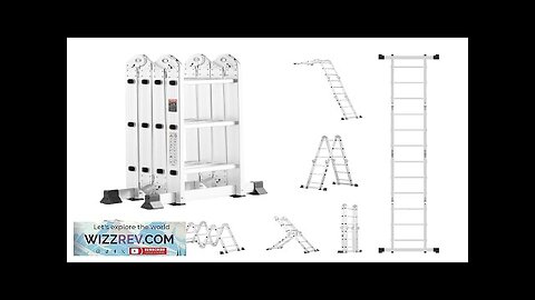 Multi-Purpose Folding Ladder 7-in-1 3 Step 12ft Reach Height for Work Review