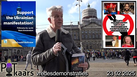 Elke oorlog begint met een media leugen - Vredesdemonstraties op de Dam en bij het Centraal Station in Amsterdam