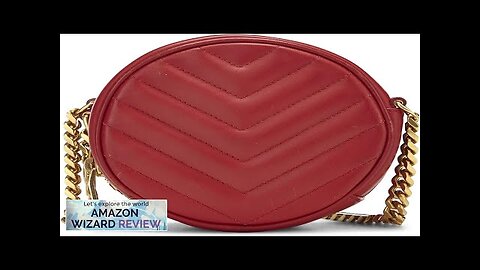 YVES SAINT LAURENT Pre-Loved Red Chevron Calfskin Bubble Crossbody Small RedChic Review