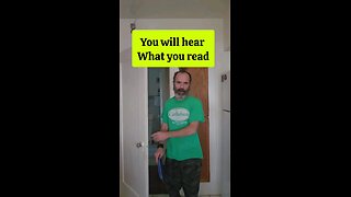 You will only hear the word you are reading. Blow your mind!