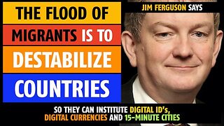 The flood of migrants is to destabilize countries so they can institute digital ID's, Jim Ferguson