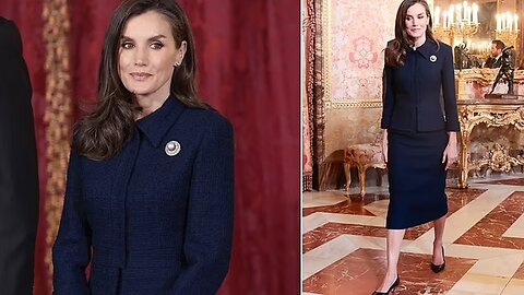 Queen Letizia Welcomes Egyptian President with Diamond Brooch