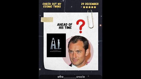 December 29 Babies: Why 2024 Is YOUR Year (Jude Law's A.I. Role Makes Sense Now...)