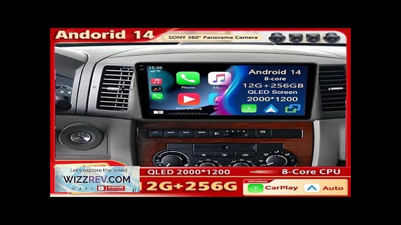 Android 14 For Jeep Grand cherokee 2004 2005 2006 2007 Car Radio Review