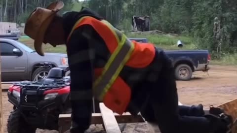 Funny reaction POV as a construction supervisor