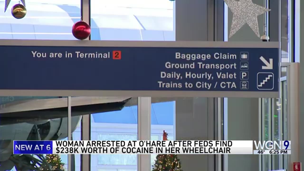 Woman arrested at O’Hare with at least $238,000 worth of cocaine in wheelchair