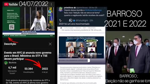 BIA KICIS VS BARROSO; "ELEIÇÃO NÃO SE GANHA, SE TOMA" Em 2021 com a USAID e Em 2022 na câmera do senado.