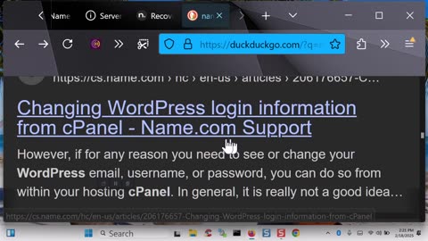 Name.com Support "WordPress Hosting cPanel Unavailible?"