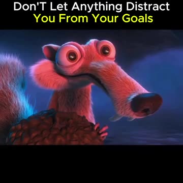 Don't let anything distract you from your goals