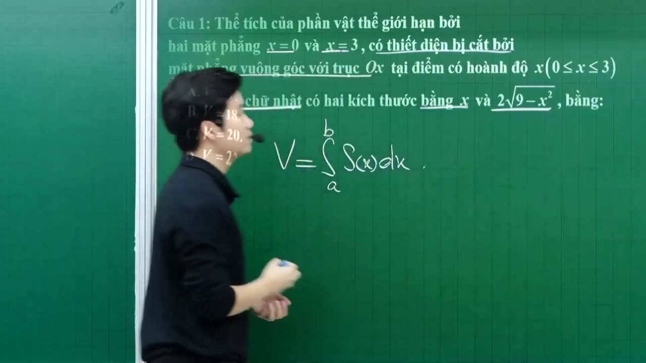 6 TÍNH THỂ TÍCH KHỐI TRÒN XOAY KHÔNG CÓ HÌNH VẼ mp4