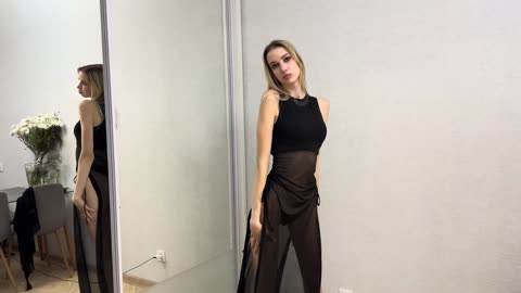 [4K] See-Through Style Try-On _ Dressing Room Edition