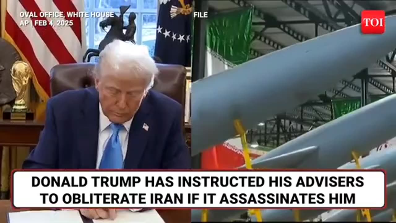 Trump Instructs Advisers To Blow Up Tehran if something happens to him!!